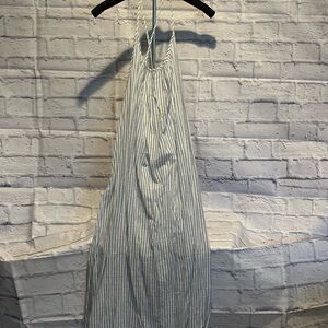 Striped Halter Maxi Dress